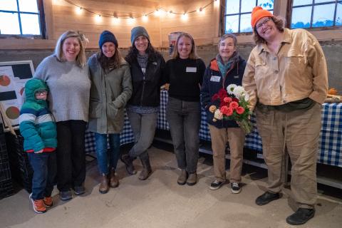 Maine Flower Collective photo by Gina Bartholomew with Left to Right, Courtney Mongell, Melissa Law, Andrea Ault, Michelle Jones, Mary Lou Hoskins, Carolyn Snell