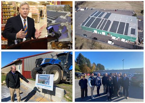 A photo montage of several USDA Rural Development in Pennsylvania Rural Energy for America projects.
