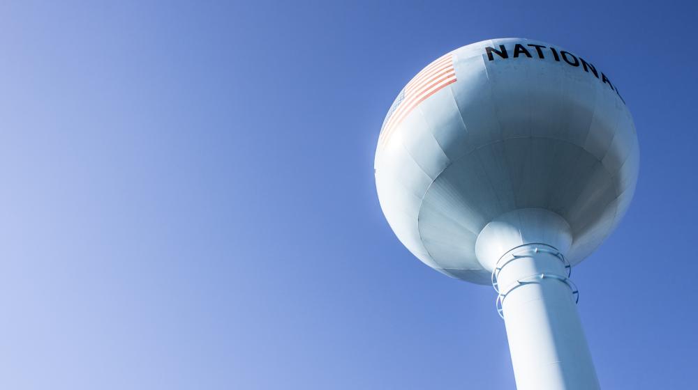 Pictured: Water Tower in National Park, NJ.