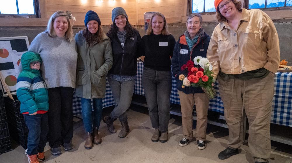 Maine Flower Collective photo by Gina Bartholomew with Left to Right, Courtney Mongell, Melissa Law, Andrea Ault, Michelle Jones, Mary Lou Hoskins, Carolyn Snell