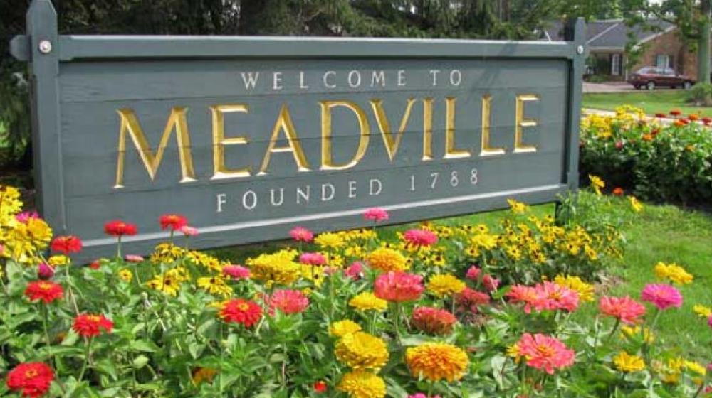 Image of sign of Meadville, Pennsylvania 