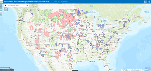 rural development loan map Telecom Maps Rural Development rural development loan map